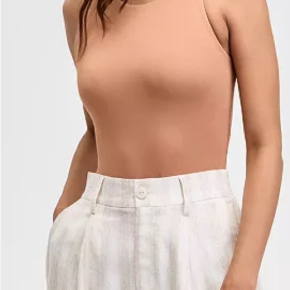 Women's Sleeveless Ribbed High Neck Bodysuit - Black - XL